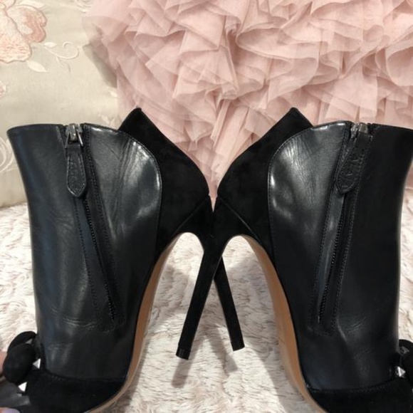 Alaïa Women Alaia Studded Leather and Suede Ankle Boots